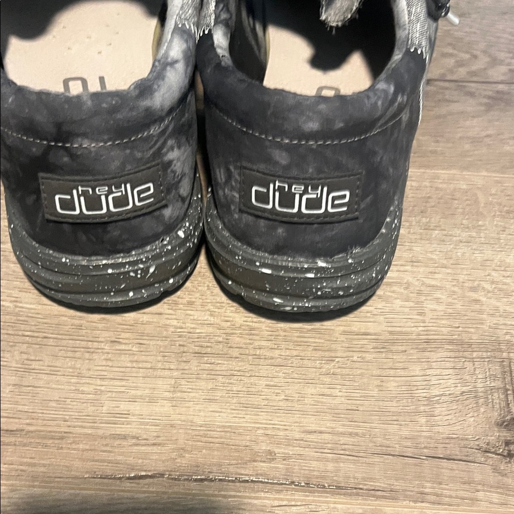 Hey Dude Charcoal and Black Canvas Slip-On Shoes - Picture 7 of 7